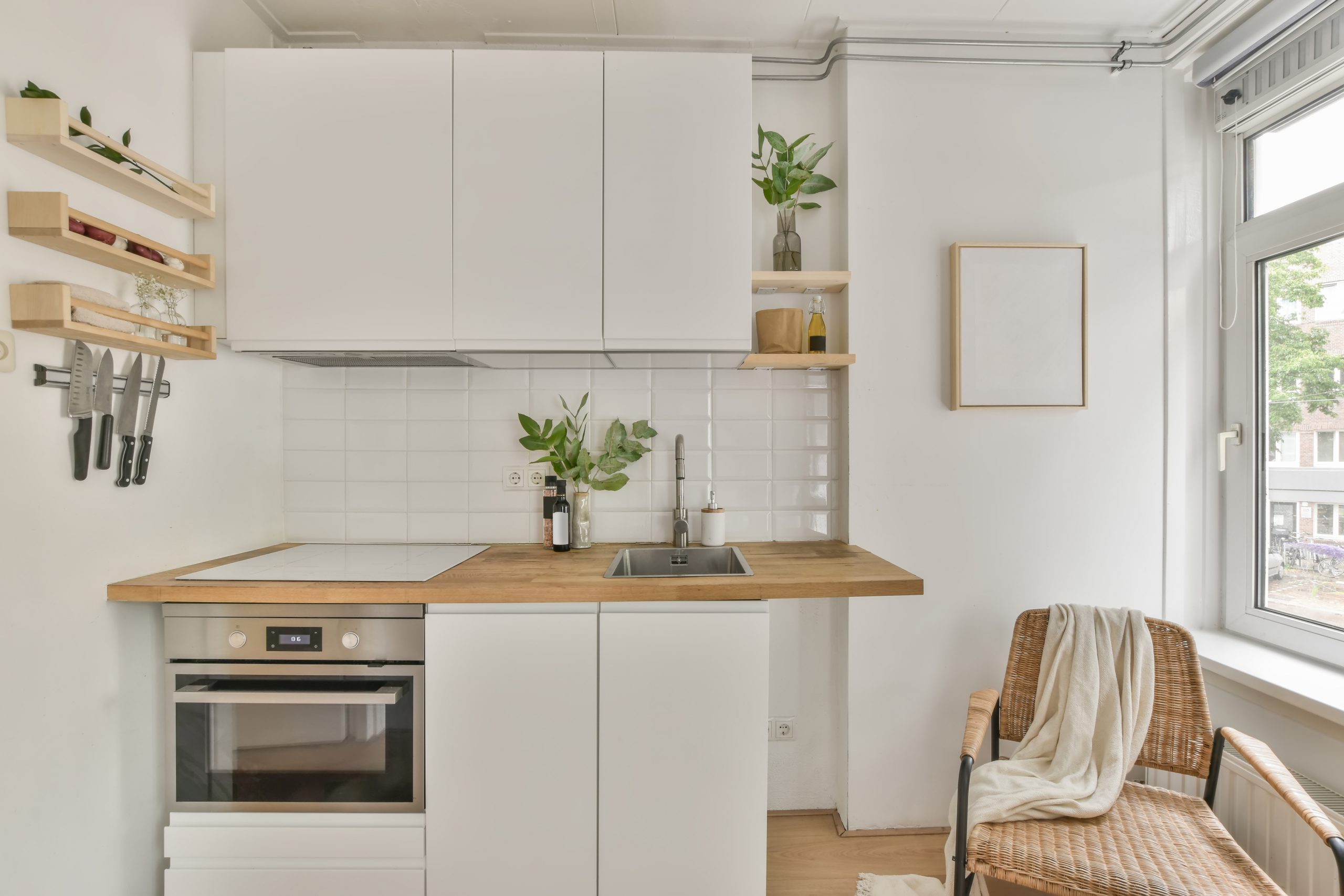 Beautiful renovated furnished kitchen interior design